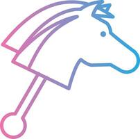 Hobby Horse Iconic Line Form vector