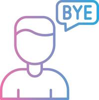 Goodbye Modern Color Symbol vector