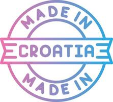 Made In Croatia Interface Line Graphic vector