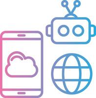 Mobile Cloud Responsive App Shape vector