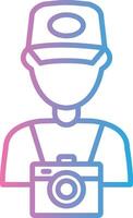 Photographer Clean Sketch Form vector