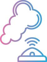 Smoke Sensor Shadowed Flat Design vector