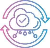 Synchronization Iconic Line Form vector