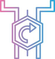 Turn Right Smooth App Visual vector