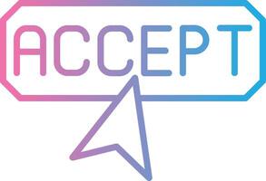 Accept Color Stroke Symbol vector