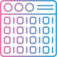 Binary Thin Line Element vector