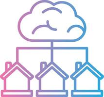 Cloud Server Bold App Graphic vector