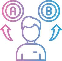 Decision Making Sleek Visual Mark vector