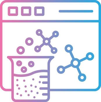 virtual laboratorio Delgado línea elemento vector