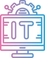 Information Technology Flat Design Piece vector