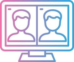 Meeting Soft Outline Graphic vector