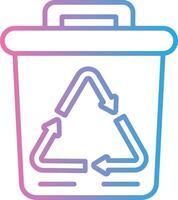 Trash Bin Flat UI Form vector