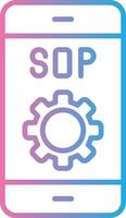 Sop Bold Outline Badge vector