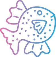 Yellow Boxfish Outlined Frame Object vector