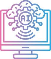 AI Outlined Concept Piece vector
