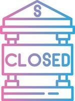 Closed Digital Outline Piece vector