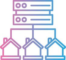 Database Futuristic App Badge vector