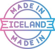 Made In Iceland Iconic Line Form vector