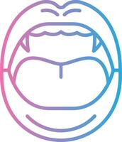 Mouth Color Block Badge vector
