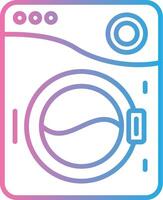 Washing Machine Thin Line Element vector