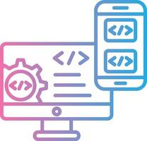 App Development Neon UI Symbol vector