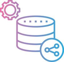 Database Iconic Line Form vector