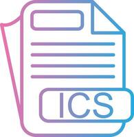 ICS Monotone Sketch Design vector