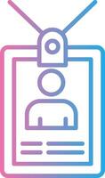 Id Card Thin Line Element vector