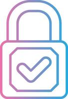 Lock Outlined Concept Piece vector