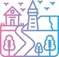 Lighthouse Modern Color Symbol vector