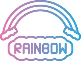 Rainbow Thin Graphic Shape vector