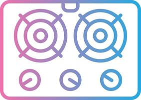 Stove Digital Outline Piece vector