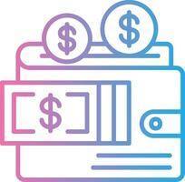 Wallet Bold Outline Badge vector