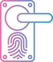 Door Handle Minimal Design Badge vector