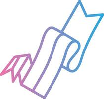 Folded Ribbon Interactive Symbol vector