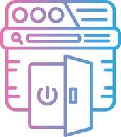 Log Out Gradient Color Form vector