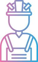Worker Geometric App Mark vector