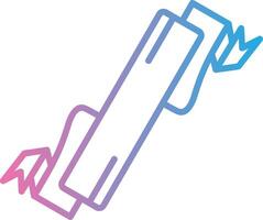 Folded Ribbon Business App Graphic vector