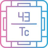 Technetium Color Stroke Symbol vector