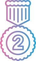 2nd Prize Simplified Line Mark vector