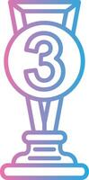 3rd Prize Neon UI Symbol vector