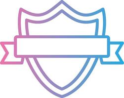 Shield Badge Thin Graphic Shape vector