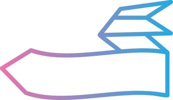 Left Arrow Thin Graphic Shape vector