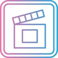 Clapper Color Stroke Symbol vector