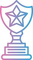 Trophy Star Outlined Line Artwork vector