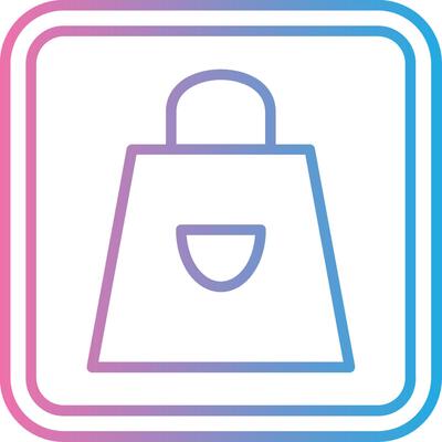 Shopping Bag Pixel Grid Artwork