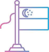 Singapore Flag Clean UI Concept vector