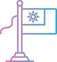 Taiwan Flag User Friendly Drawing vector