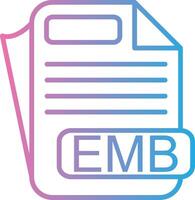 EMB Futuristic App Badge vector