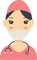 Illustration of Women Nurse Isolated on White Background. vector
